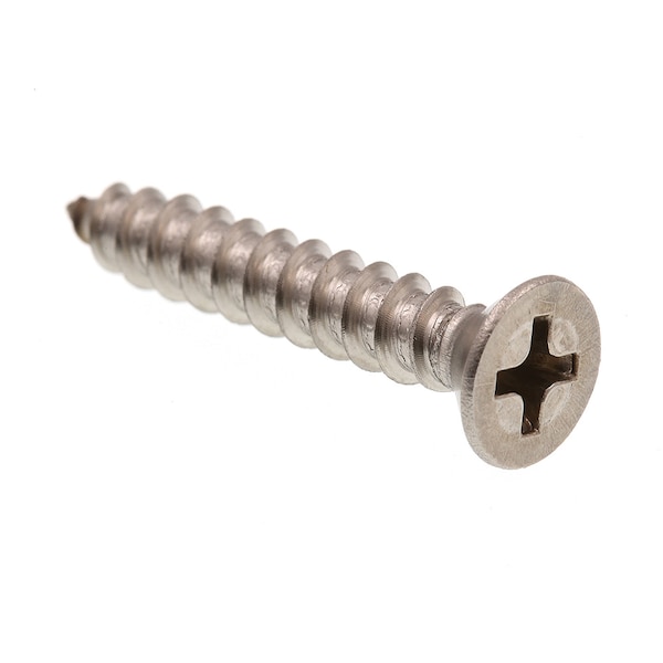 Prime-Line Sheet Metal Screw, Self-Tap, Flat, Phil Dr No. 8 X 1in 18-8 Stainless Steel 100PK 9016643 - main